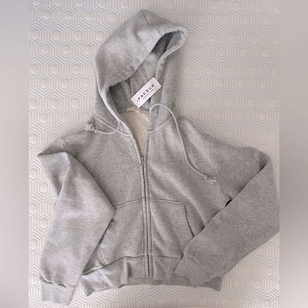 brandy melville cropped zip up